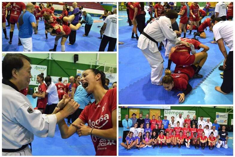 El taller de defensa personal tuvo lugar en el Pabellón Insular de Las Remudas (Foto TA)